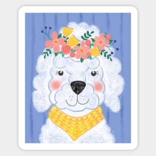 Spring Boho Poodle Sticker